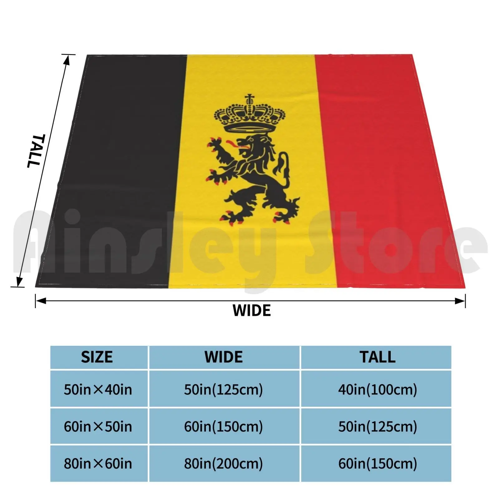 Belgium-Flag Blanket Fashion Custom 2787 Country Flags Country Flag Belgium Europe