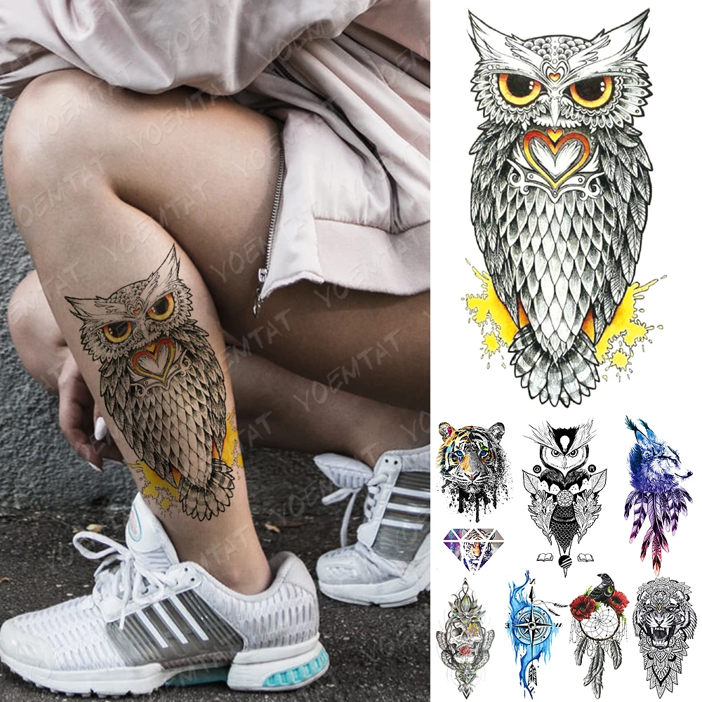 

Waterproof Temporary Tattoo Sticker Dragon Sword Snake Flash Tattoos Totem Skull Rose Body Art Arm Fake Sleeve Tatoo Women Men