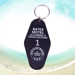 Psycho Bates Motel Alfred Hitchcock keychain Norman Bates key fob horror Movie Key Tag Just remember to stay out of the bathroom