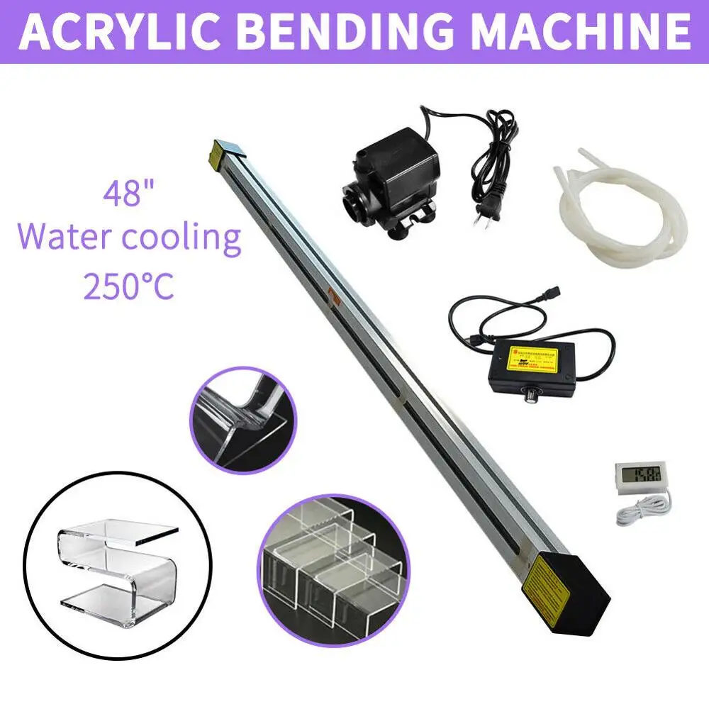 

48" 1250mm Acrylic Light Box Plastic PVC Bending Machine Heater Bender Water Cooled 1500W 1-6mm