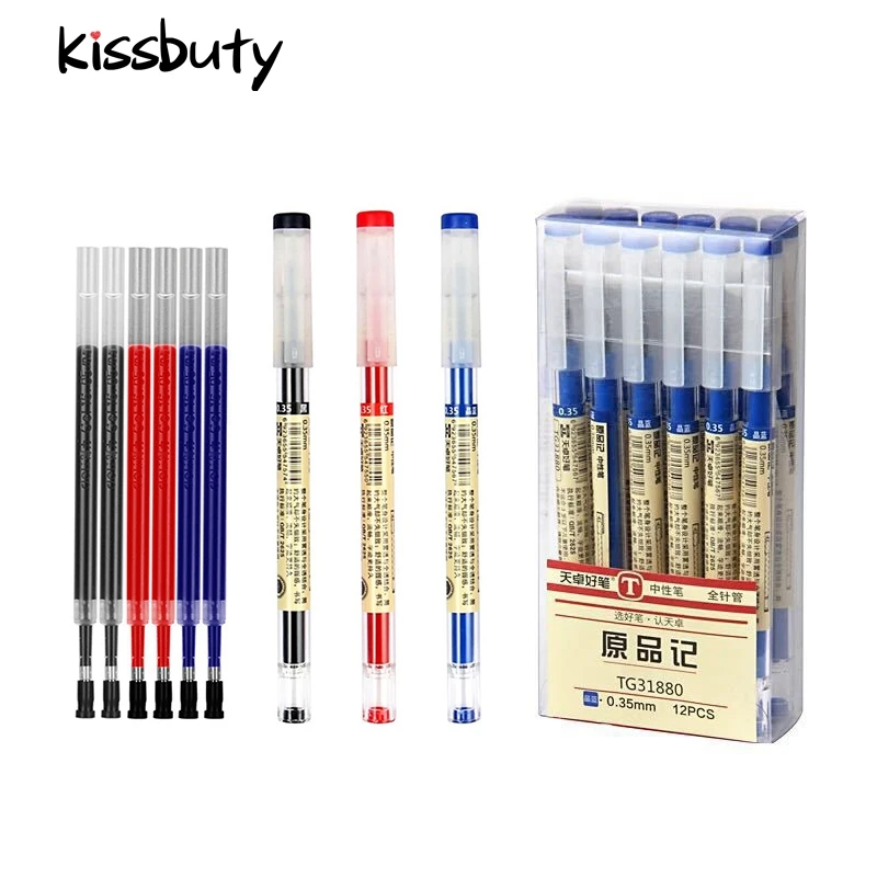 Gel Pens 0.35mm Red/Black/Blue Ink Set Refills Rod Gel Pen For Handle Marker School Office Stationery Student Writing Supplies