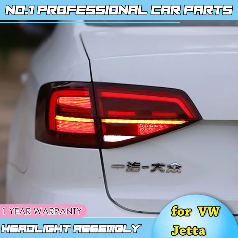 

car accessories for VW Jetta Taillight Jetta MK7 taillights 2015-2018 LED Tail Light Rear Lamp DRL+Brake+Park Stop Lamp