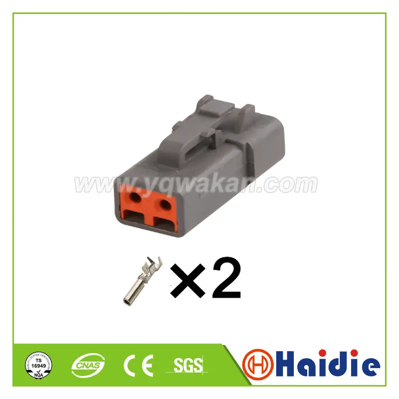 

2sets 2pin auto waterproof plug connector wiring electrical cable connector DTP06-2S