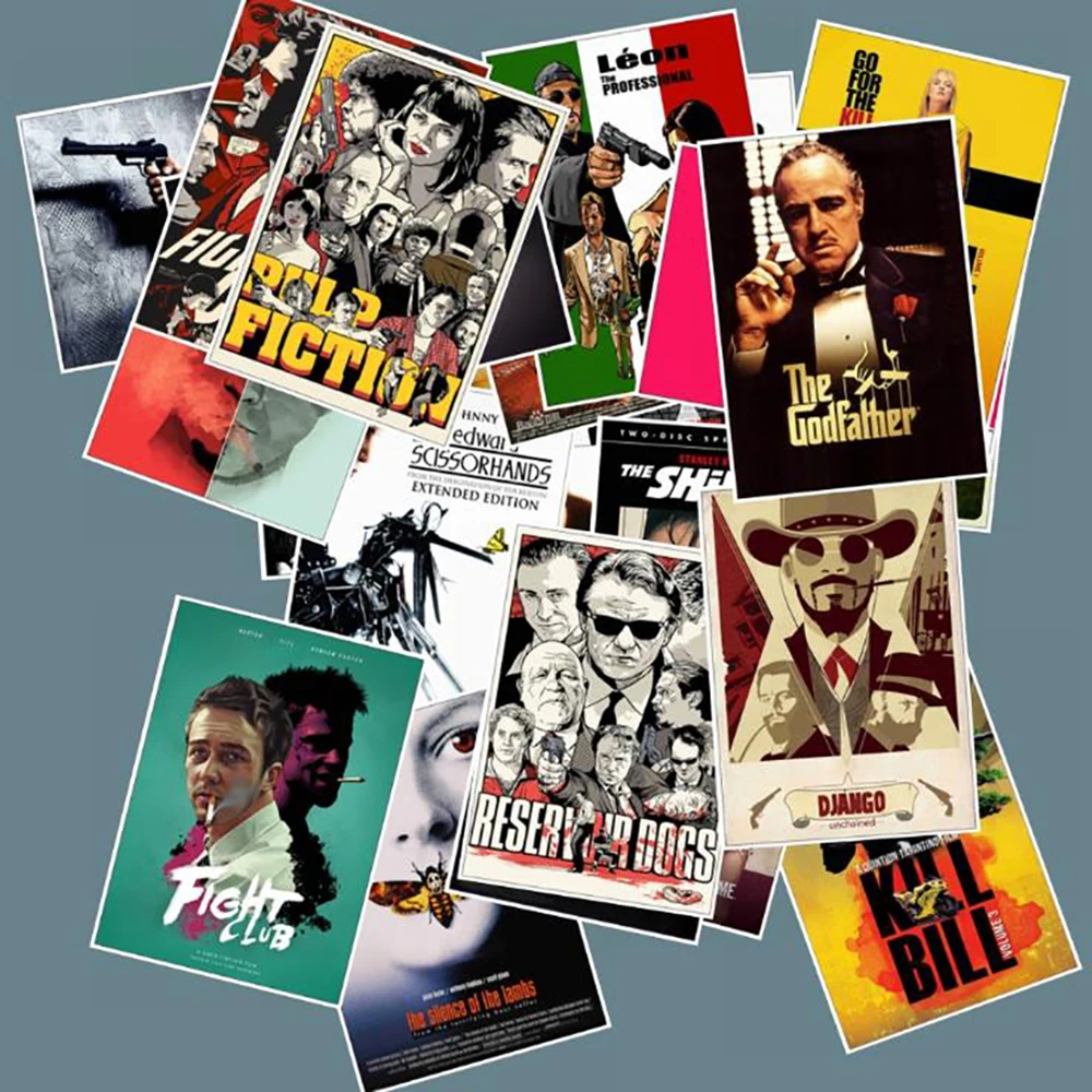10/25PCS Classic Movie Poster Stickers Motorcycle Travel Luggage Guitar Fridge Laptop Waterproof Joke Kid Toy Stickers Decal