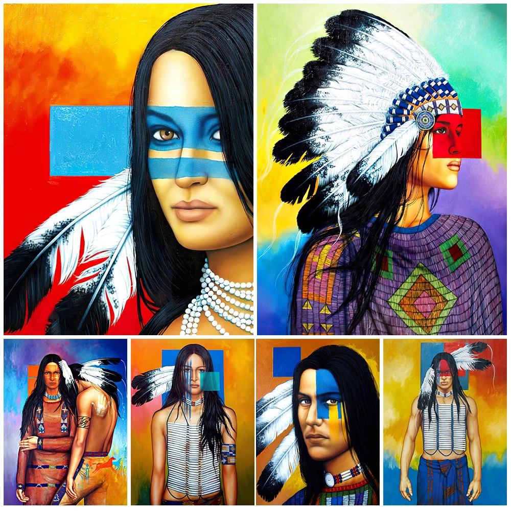 Aboriginal Art Poster And Print Keep Wild Color Character Wall Art Canvas Painting For Living Room Decoration Art Print Unframed