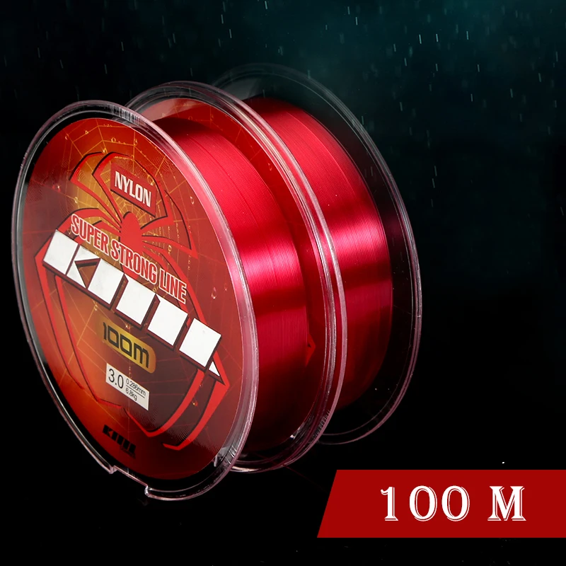 CEMREO 100m Nylon Fishing Line Low Memory High Strength Super Strong Fishing Wire Bass Carp Fishing Accessories