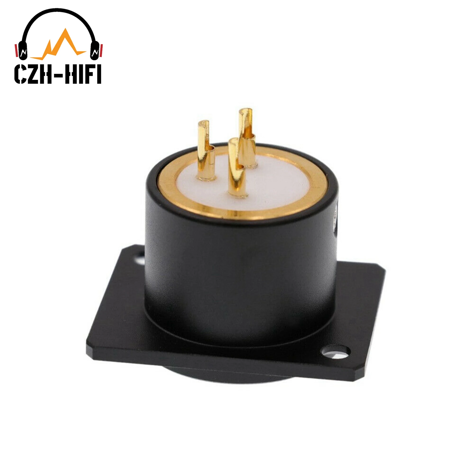 1pc eizz high end 3pin 4pin männlich xlr buchse buchse stecker mikrofon amp kanonen stecker adapter 24k vergoldet balance hifi diy – Detail 4