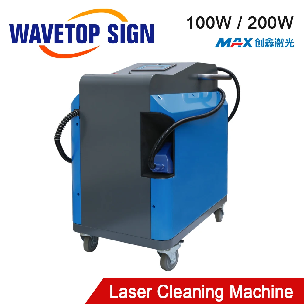 Wavtopsign-limpiador láser de mano MAX 100w, máquina removedora de óxido, láser de fibra máxima de 200w, Escaneo Lineal bidireccional, ancho de línea de 100mm
