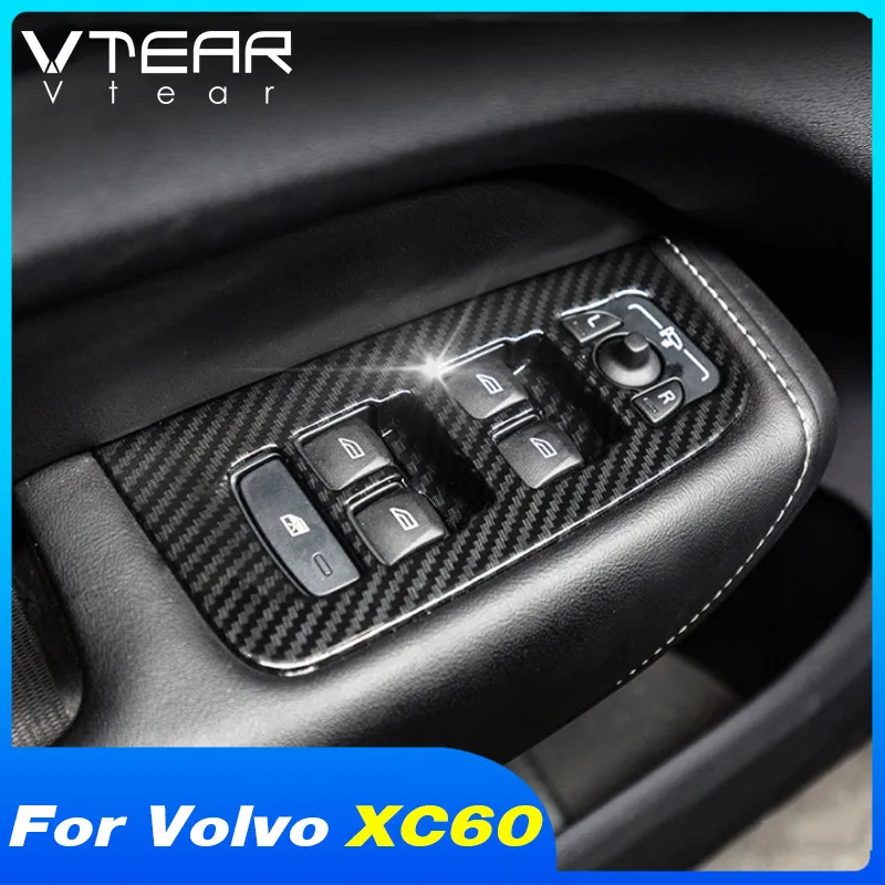 

Vtear Car Window Button Cover Window Glass Lift Switch Button Trim Stickers Decoration Interior Accessories For Volvo XC60 2022