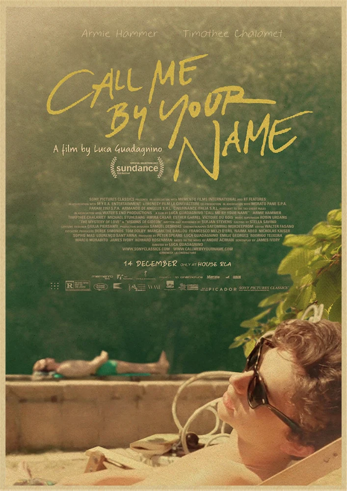 Call Me by Your Name Movie Kraft paper poster Wall Art  Wall Pictures For Living Room Decoration