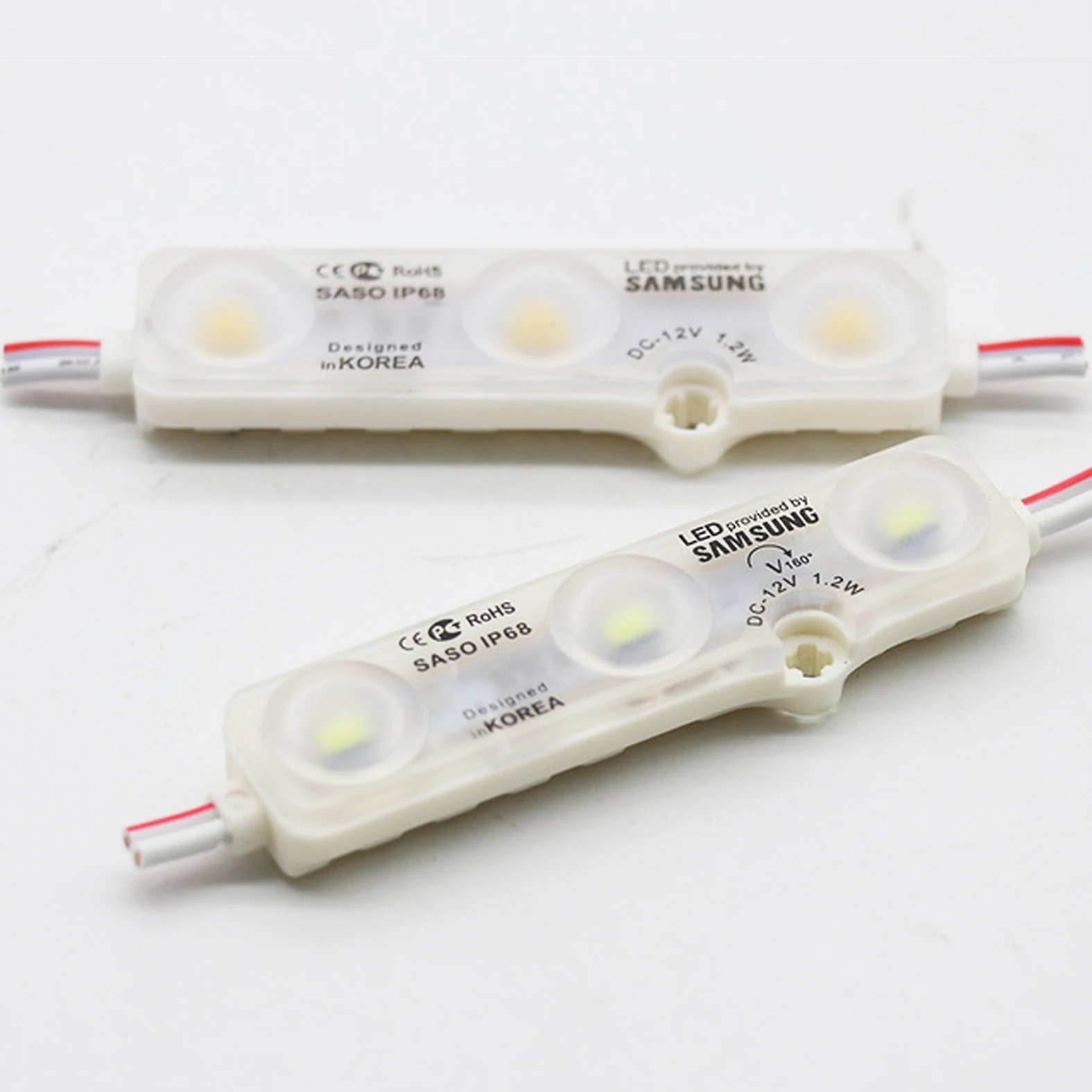 5730 3LED Injectie Led Module Licht 12V Met Lens Waterdichte IP68 1.2W Wit, Led Teken, winkel Banner