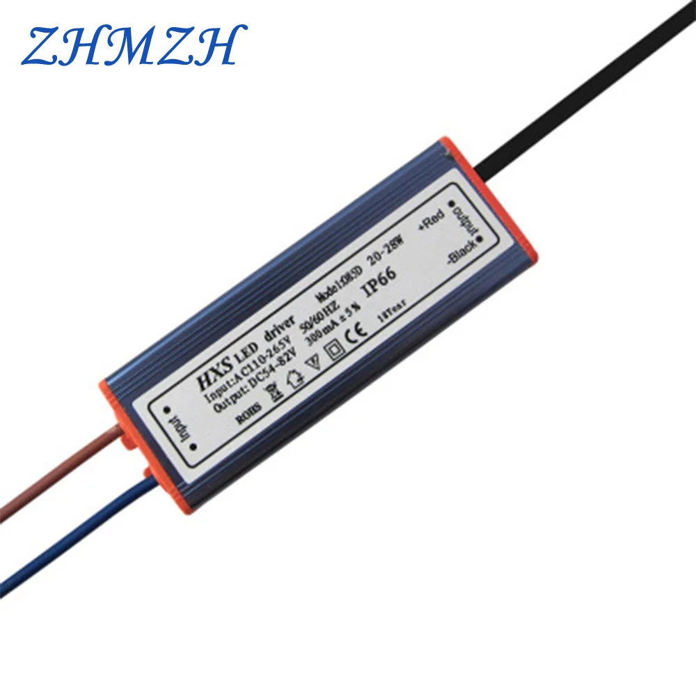 ZHMZH LED Driver 6-54W Waterproof Lighting Transformer For DIY Lamp 300mA 600mA Constant Current Power Supply AC220V AC110V