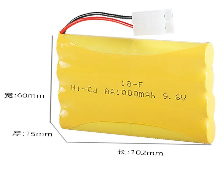 9.6v 1000mAh ni-cd 6v AA battery nicd batteries pack ni cd for  1559 8888 car RC boat model car toys tank trucks