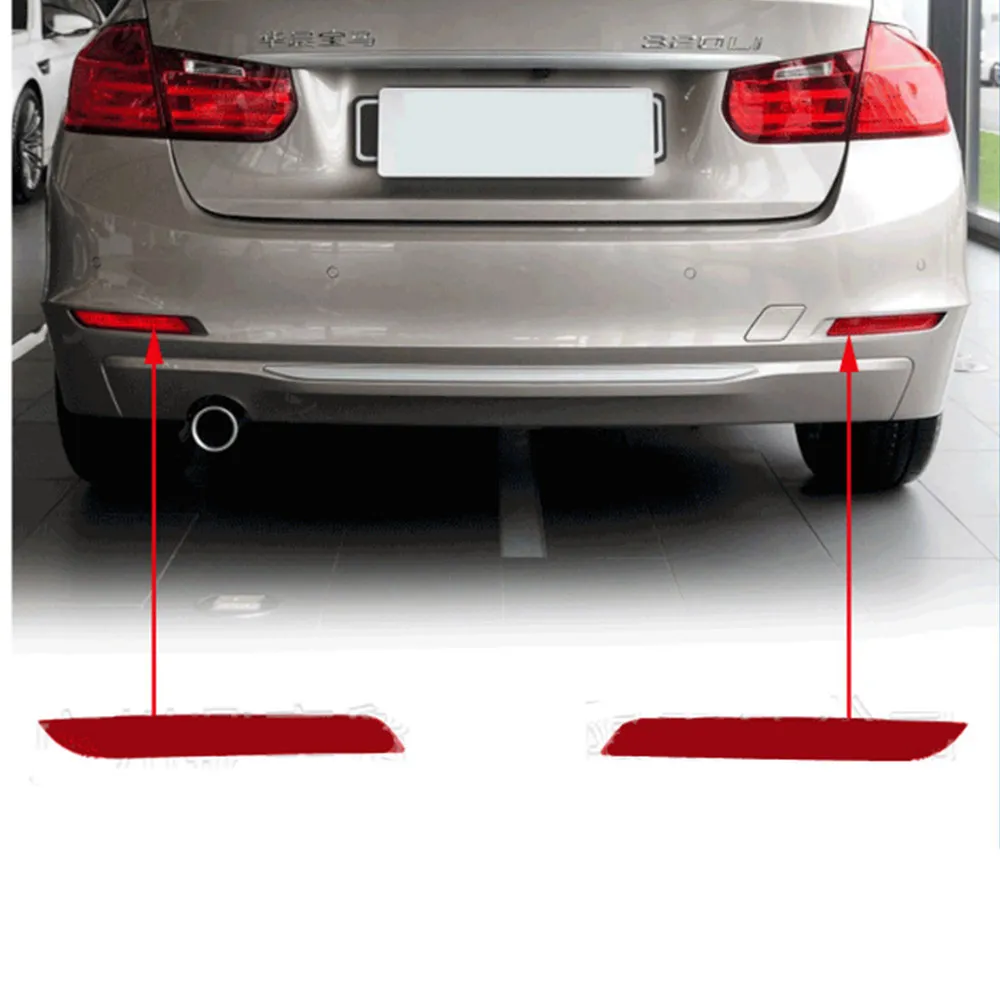 

A Pair Car Rear Bumper Brake Light Reflector Cover 63147301187 63147301188 For BMW F30 F31 F35 F34 F32 F36