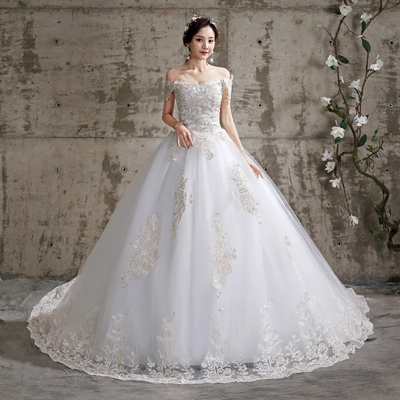 Robe De mariée à épaules dénudées 2023 nouvelles robes De mariée simples robes De mariée grande taille Vestido De Noiva