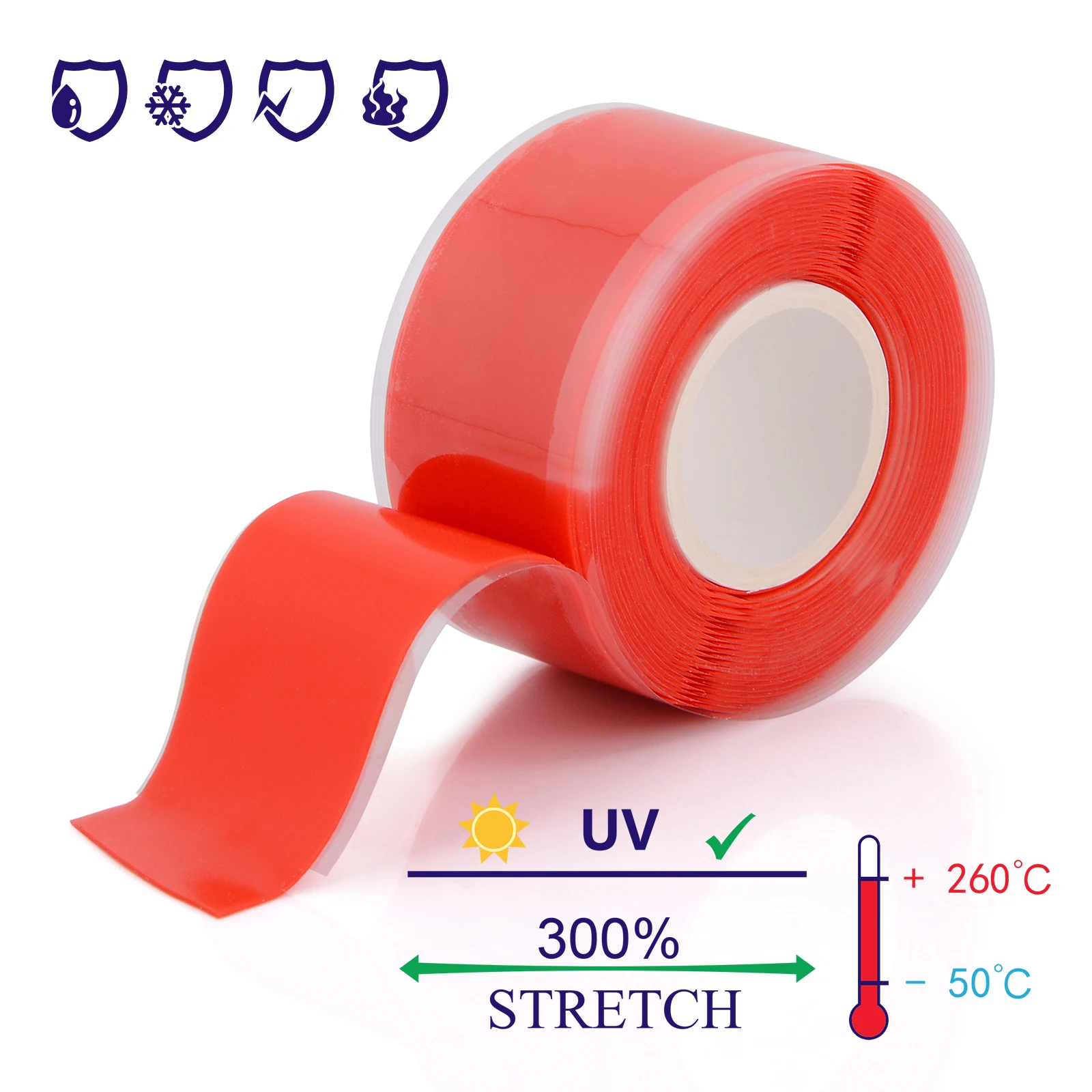 EHDIS 100cm Heat Resistant Silicon Tape Hot Air Gun High Temperature Isolation Wire Bonding Repair Tool Vinyl Car Wrap Accessory