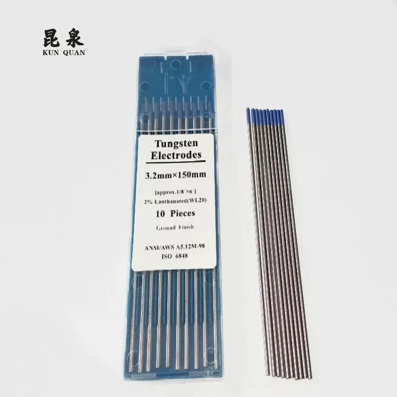 Factory sell directly tungsten electrode WL20 for tig welding sky blue or gold head 10pcs/package