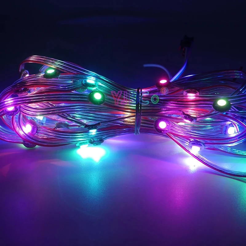 50 Buah LED Modul String Pre-disolder WS2812B LED Heatsink Board Built-In WS2811 Individual Tersambung Piksel DC5V