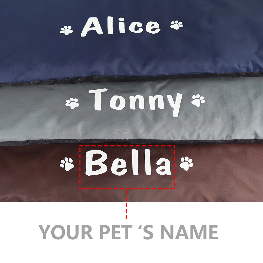 Custom Pet Mat Waterproof Dog Cat Bed Cushion Mattress Personalized Name Pet Sofa Sleeping Mat for Small Medium Large Dogs Cats