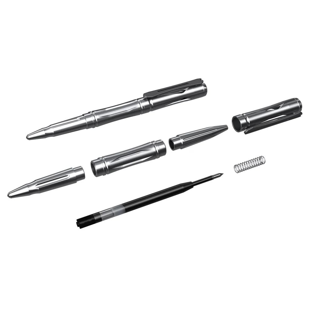 NITECORE NTP20 Multi-Functional Titanium Alloy Tactical Pen Ergonomically Tungsten Steel Tapered Tip for Self-defense