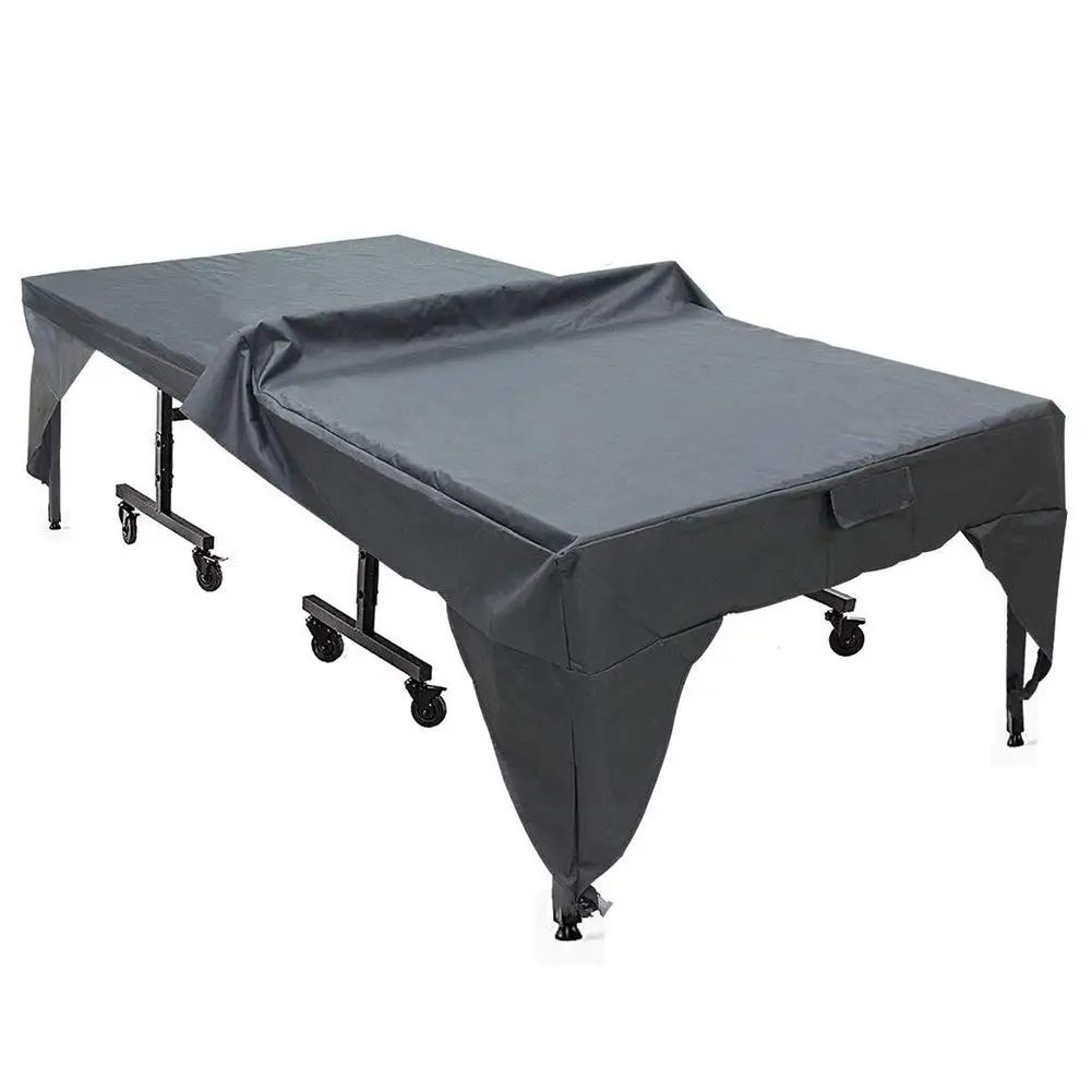 Table Tennis Table Waterproof And Dust-proof Cover, Patio Balcony Dust-proof Cover 190D Silver Coated Polyester Taff Anti Aging