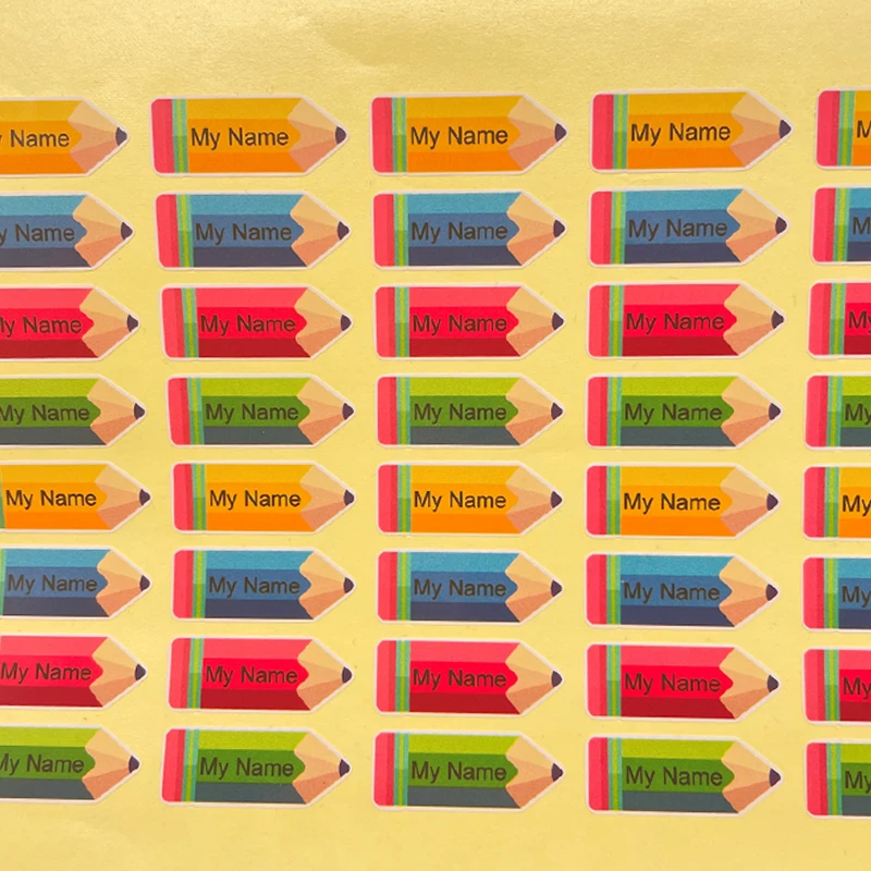 Autocollants étanches avec nom personnalisé pour enfants, étiquette de nom personnalisée, école, papeterie, tasse, livre, stylo, cahier, marque,