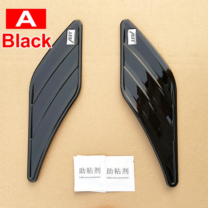 ABS Car Sticker For Audi A6 S6 C6 C5 A3 S3 8V 8P A4 S4 B8 B6 B7 B9 Q5 A5 S5 Q3 Q7 Q2 ABT Side Air Fender Vents Auto Accessories