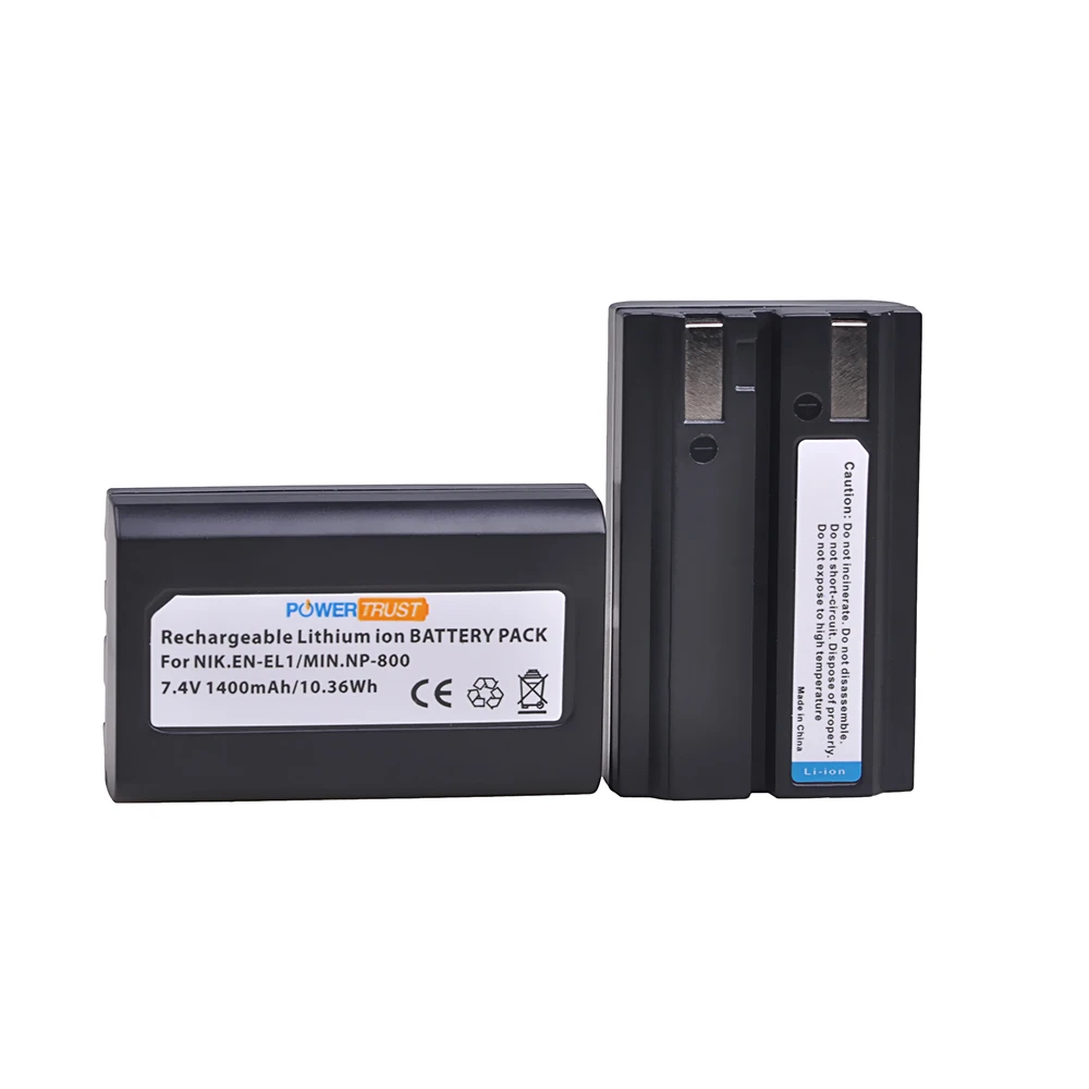 PowerTrust EN-EL1 ENEL1 Battery 1400mAh for Nikon EN EL1 CoolPix 4300 5400 8700 500 775 880 885 990 995 Bateria