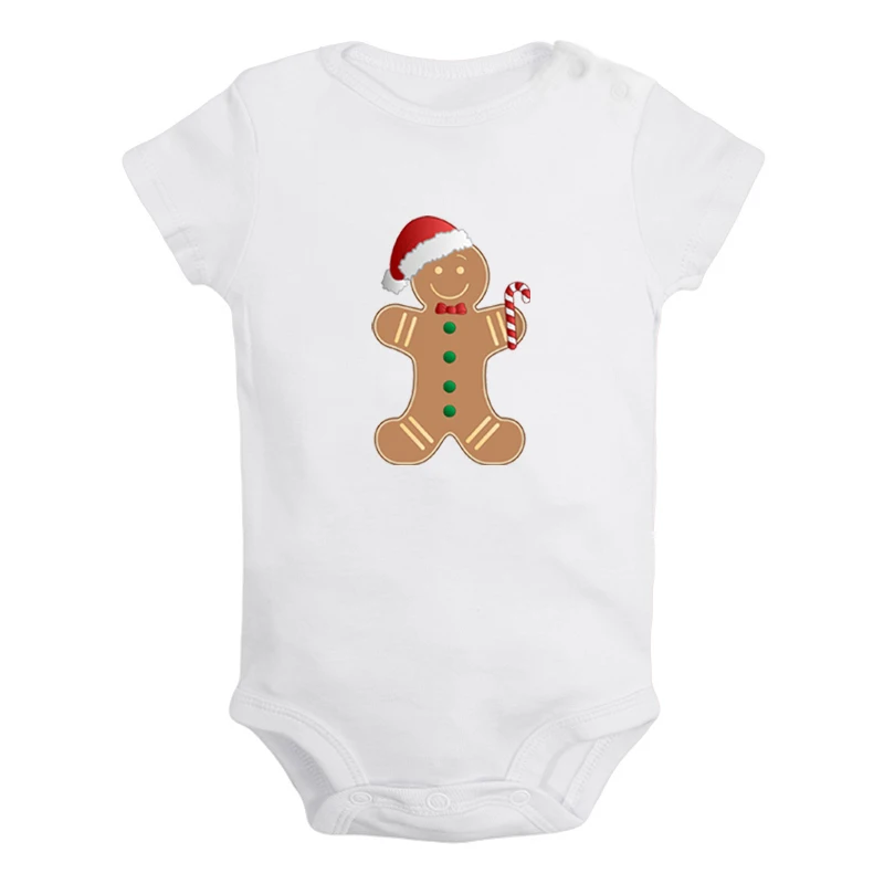 

The Gingerbread Man Dream Up Ballon Printed Newborn Baby Girl Boys Clothes Short Sleeve Romper Outfits 100% Cotton