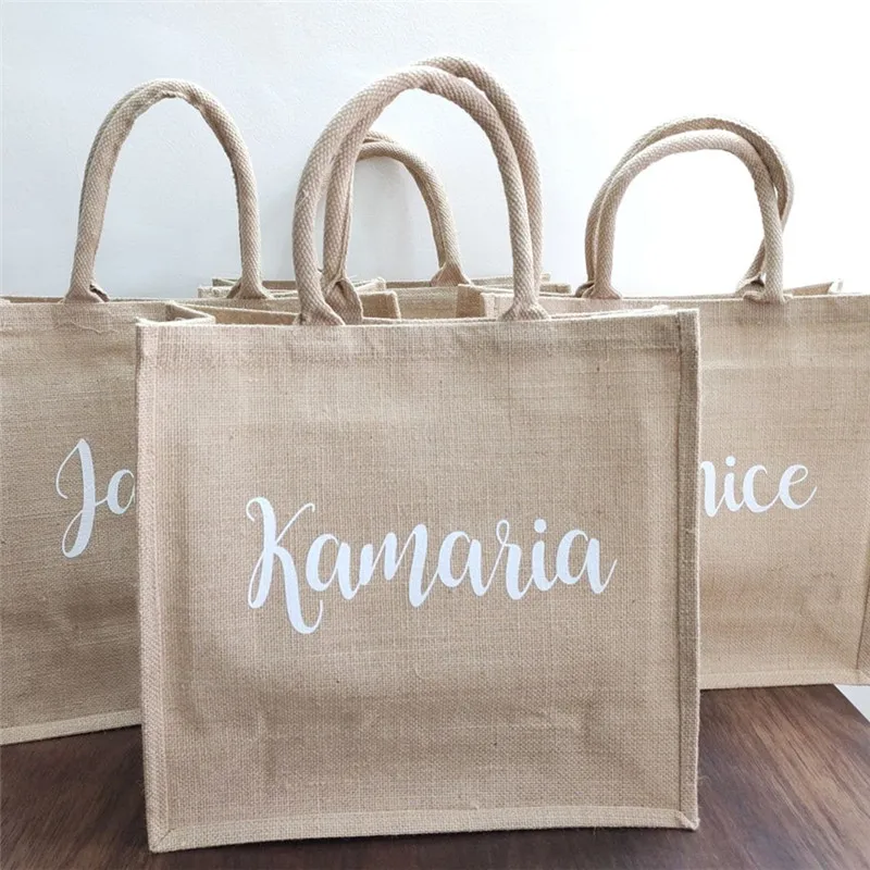 

Personalized Burlap Tote Bags Custom Bridesmaid Personalized Beach Bridesmaid Gift Burlap Custom wedding bridesmaid proposal