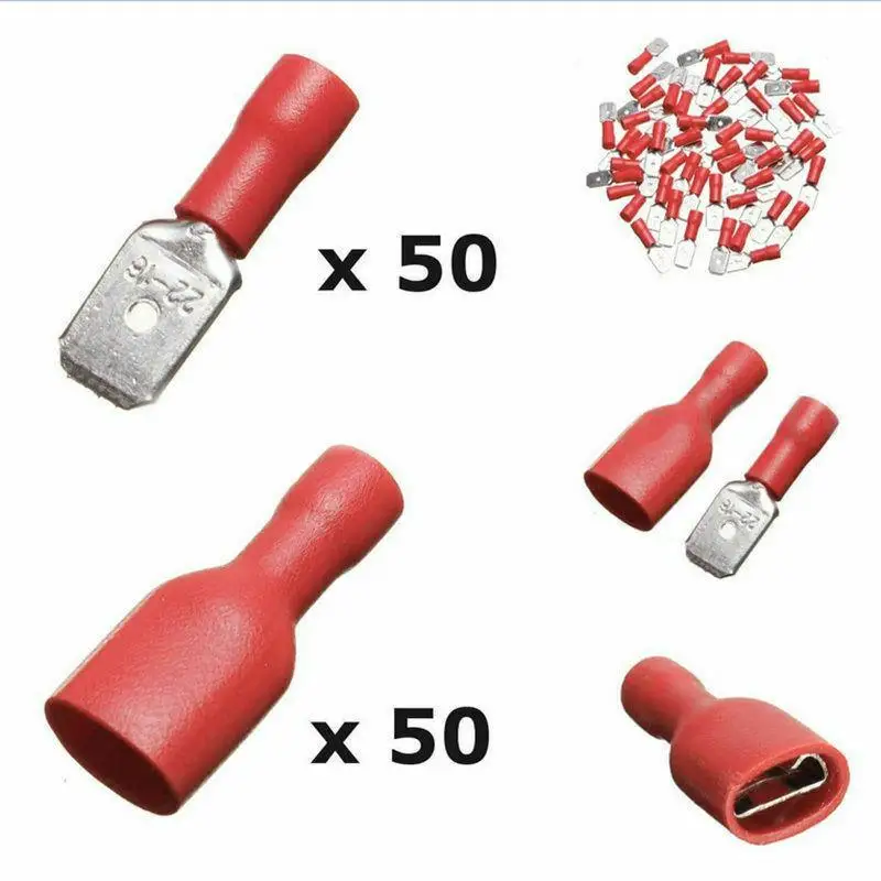 40-300 pcs terminale a crimpare isolato assortito terminale a crimpare filo elettrico Set di terminali a pressione fredda rosso blu giallo