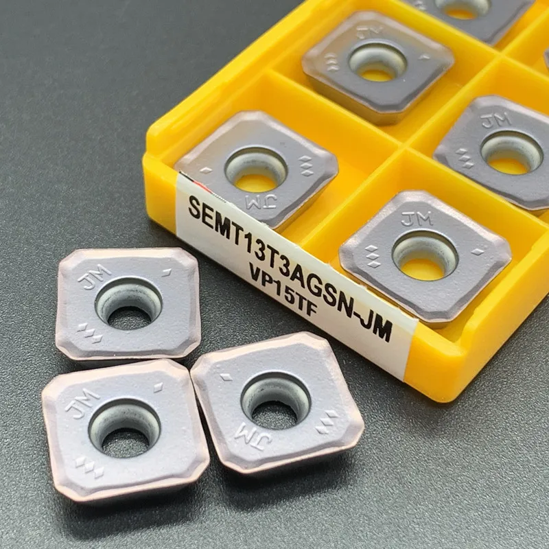 10 pz SEMT13T3AGSN-JM VP15TF/US735 inserto in metallo duro utensile per tornitura inserto per fresatura CNC SEMT13T3 utensili per tornio inserto per tornitura in lega dura
