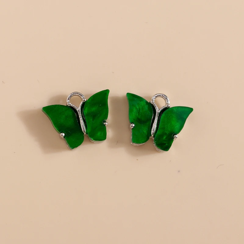 Leslie 10 stücke 12x10mm harz tier schmetterling charms für ohrringe diy handgemachte schmuck zubehör – Detail 12