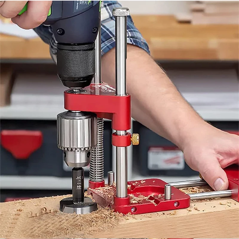 Localizzatore di perforazione portatile Localizzatore di precisione di perforazione multifunzionale Localizzatore di lavorazione del legno in lega di alluminio Strumenti per la lavorazione del legno