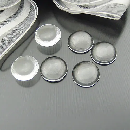 Wholesale Diameter 8mm to 50mm Round domed Clear Glass Cabochons Flat bottom beads Diy Jewelry Findings Accessories (JM3592)