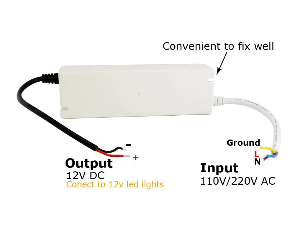 Fuente de alimentación de 5V Controlador LED de 12V Adaptador de corriente de 5 voltios 12 voltios 60W 72W 100W CA 110V 220V a CC 5V 12V 8A 20A Transformador de tira LED