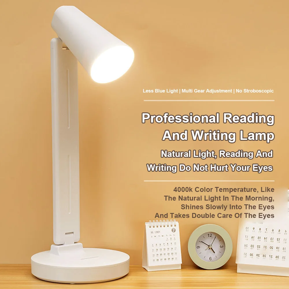 Folding Table Lamp Learning Led Eye Protection Plug-In Desk Bright Office Nordic Lamps Night Light Studio Lights for Bedroom