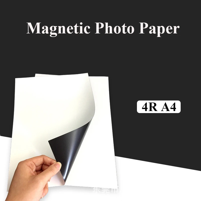 Magnetische Fotografische Papier A4 4R Magnetische paste Inkjet Druck Foto Papier Glänzend Matt Aufkleber Diy Kühlschrank Magnet