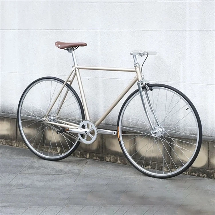 Single Speed Vintage Fahrradkurbelgarnitur Fixed Gear Silber Rennrad Kettenblatt Kettenrad 170 mm Kurbel 44T 6061 Aluminiumlegierung – Detail 10