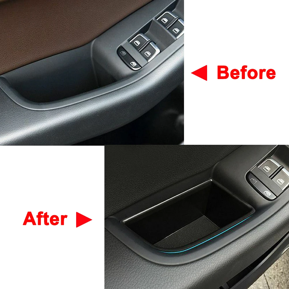 For AUDI Q5 2009 2010 2011 2012 2013 2014 2015 2016 Interior Door Storage Box Armrest Handle Pocket Holder Car Parts Accessories