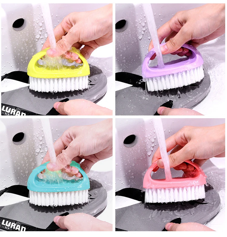 Bunte Reinigungsbürste für den Haushalt, Hausarbeit, multifunktionales Reinigungswerkzeug, eiförmig, langlebig, weich, für Badezimmer, Schuh, Kleidung – Detail 10