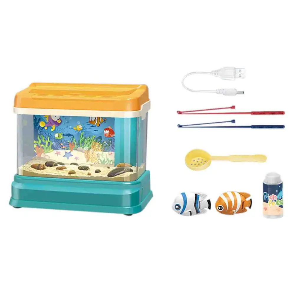 Kids Fish Tank USB Plug-in Use - Simulation Toy Aquarium  Magnetic Fish Toys Suitable for Children over 3 Years Old