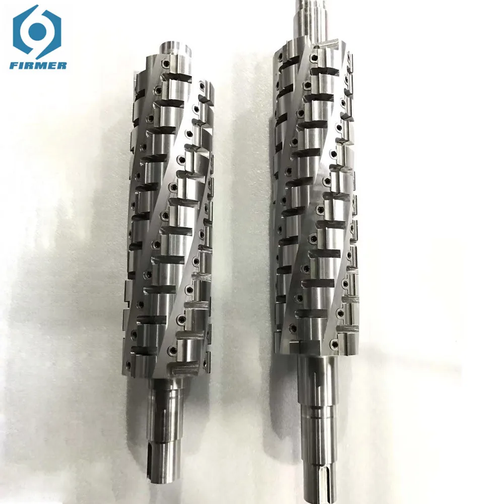 Customized Light Cutting Helical Spiral Cutter Head with Changeable Carbide Blade Jointer Planer Machine Parts