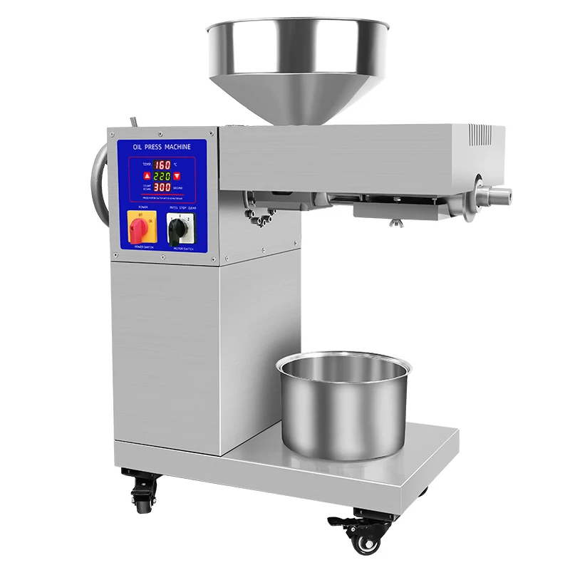 D06 Commercial Fully Automatic Oil Press 15-20kg/h Stainless Steel Small Cold and Hot Double Press Flow Intelligent Oil Press