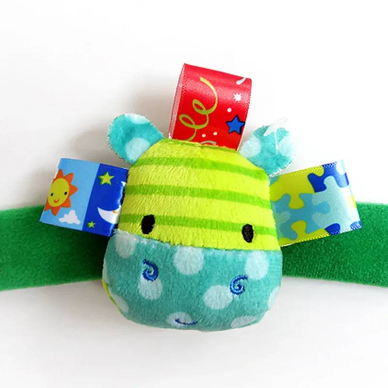 Infant Baby Rattles Toys Soft Cute Lovely Flannelette Washable Baby Wrist Band New Cartoon Animal Hand Wrist Plush Strap for Kid