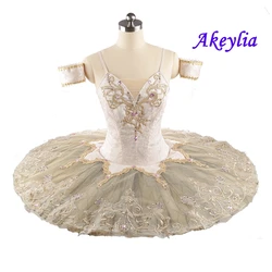 Sylvia Professional Ballet Tutu Ivory Sugar Plum Fairy Variation Pancake Tutu Adult Girls Ballet Stage Costume Custom Made Dress