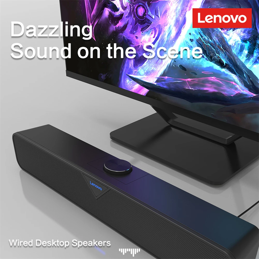 لينوفو Lecoo L102 الكمبيوتر المتكلم السلكية ستيريو الصوت مضخم الصوت المتكلم 3.5 مللي متر Aux لماك بوك المحمول الكمبيوتر المحمول مكبر الصوت