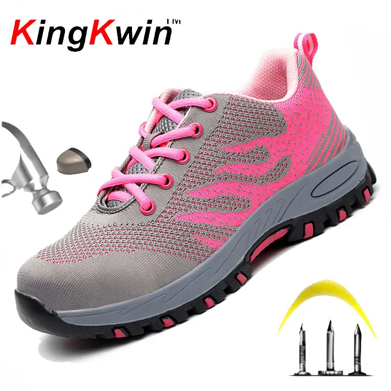 

Lightweight Safety Shoes Male Men Work Sneakers Steel Toe Shoes Indestructible Safety Boots Anti-smash Work Shoes