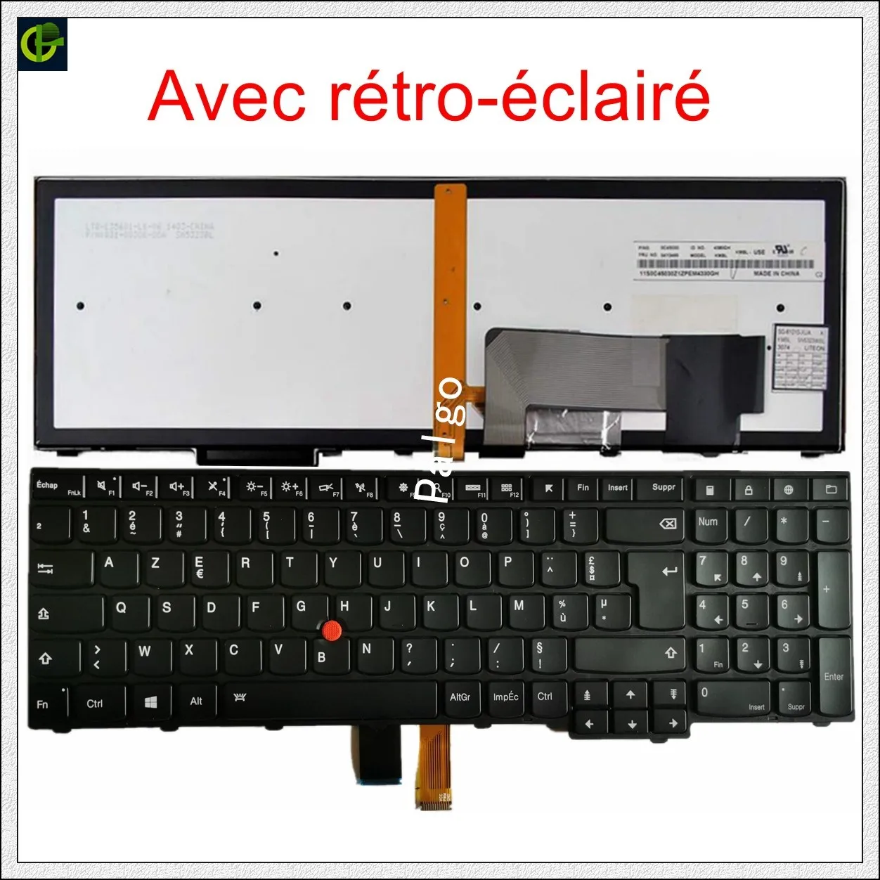 Neue Französisch Backlit Azerty Tastatur für Lenovo IBM thinkpad 0C44924 04Y2359 4CL155 KM-106F0 MP-12P56F0-442W FR