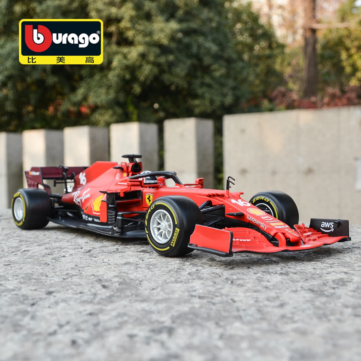 Bburago 1:18 2021 Ferrari SF21 #16 2020 SF1000 #5 #55 F1 Racing Formula Car Static Simulation Diecast Alloy Model Car